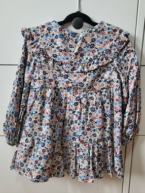 Zara Floral Ruffled Peasant Toddler Dress
